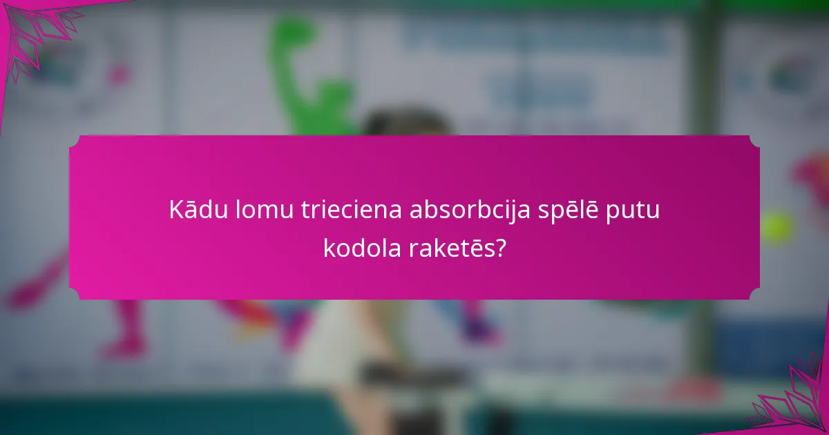 Kādu lomu trieciena absorbcija spēlē putu kodola raketēs?